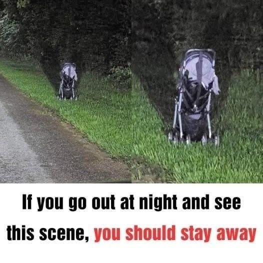 Woman issues terrifying warning after finding a stroller abandoned on the side of the road