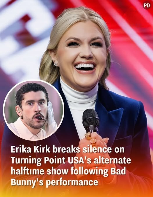 Erika Kirk breaks silence on Turning Point USA’s alternate halftime show following Bad Bunny’s performance