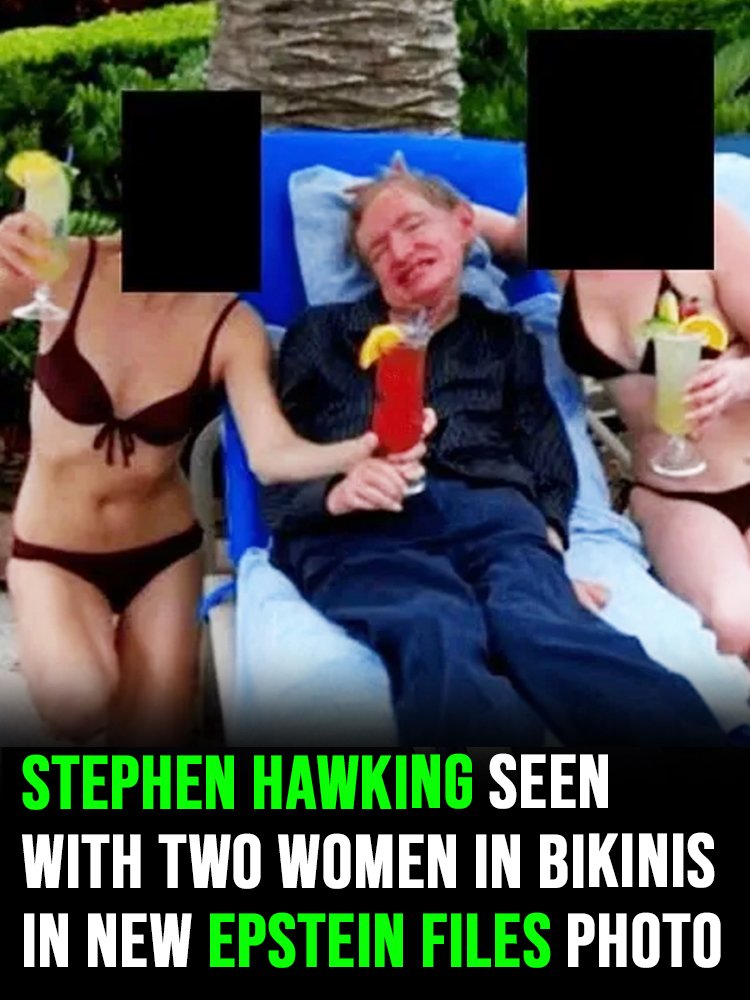 Professor Stephen Hawking seen with two women in bikinis in new Epstein files photo