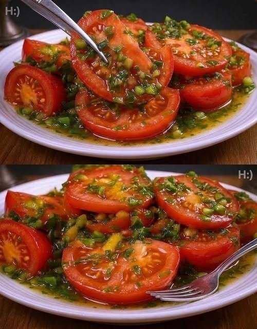 Magic Tomato Salad: An Irresistible Explosion of Fresh, Juicy Flavor That Bursts in Your Mouth with Every Bite, Combining Vibrant Herbs, Perfectly Ripe Tomatoes, Zesty Dressings, and Simple Ingredients to Create a Refreshing, Colorful Dish That Transforms Any Meal into a Memorable Culinary Experience.