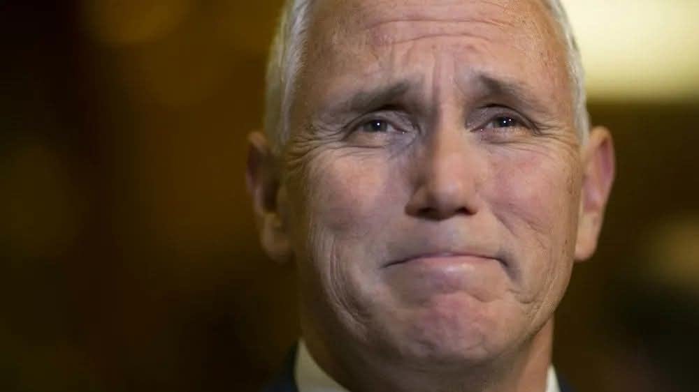 Mike Pence with tears in their eyes make the sad announcement..