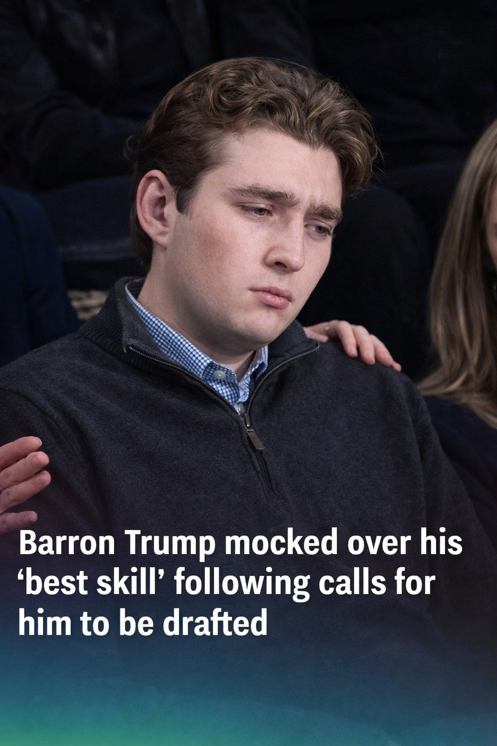 Barron Trump mocked over his ‘best skill’ following calls for him to be drafted