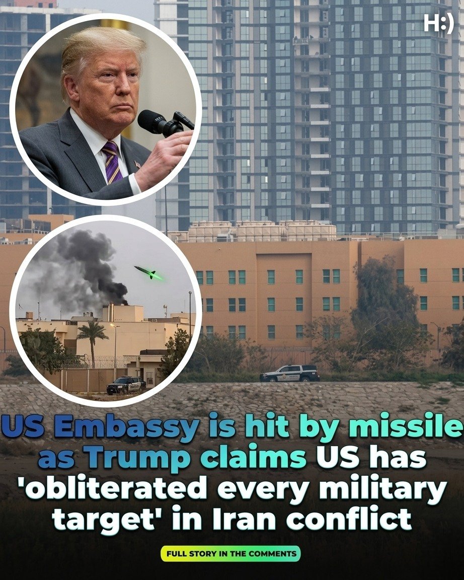 US Embassy Hit by Missile as Trump Claims American Forces ‘Obliterated’ Iranian Military Targets, Escalating Fears of Wider War, Shocking Footage Emerging From Baghdad’s Green Zone, and Global Leaders Watching Closely as Retaliation Threats Grow, Raising Urgent Questions About Whether the Conflict Could Spiral Into a Dangerous Regional or Even Worldwide Crisis