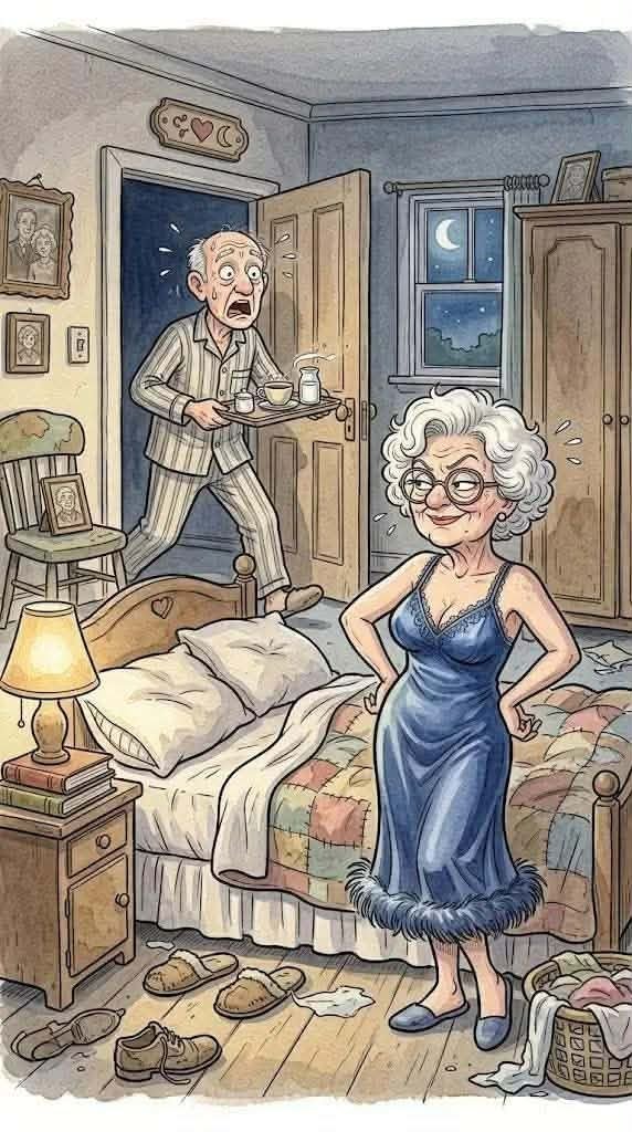 She Walked Into the Room in a New Nightgown — What Happened Next Caught Him Completely Off Guard