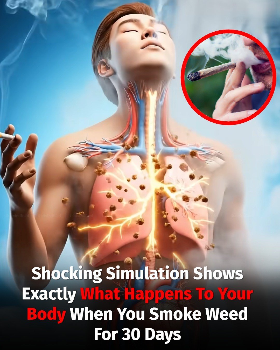 Shocking Simulation Reveals What Really Happens To Your Body After 30 Days Of Smoking Weed
