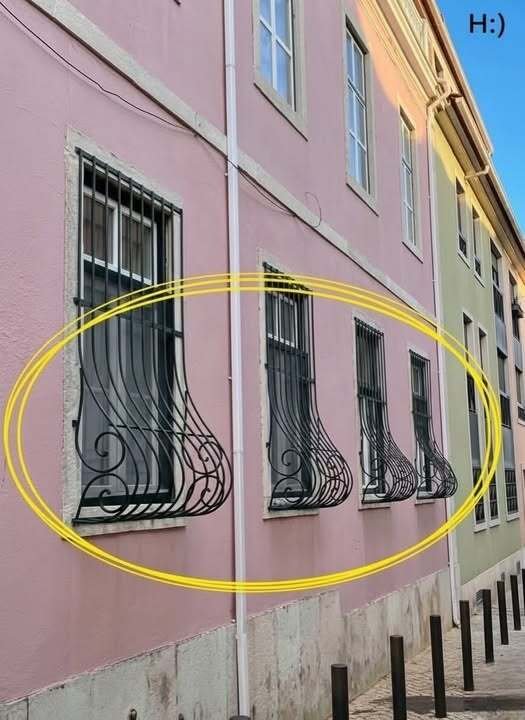 If you see window grills with a curve at the bottom here’s what it means