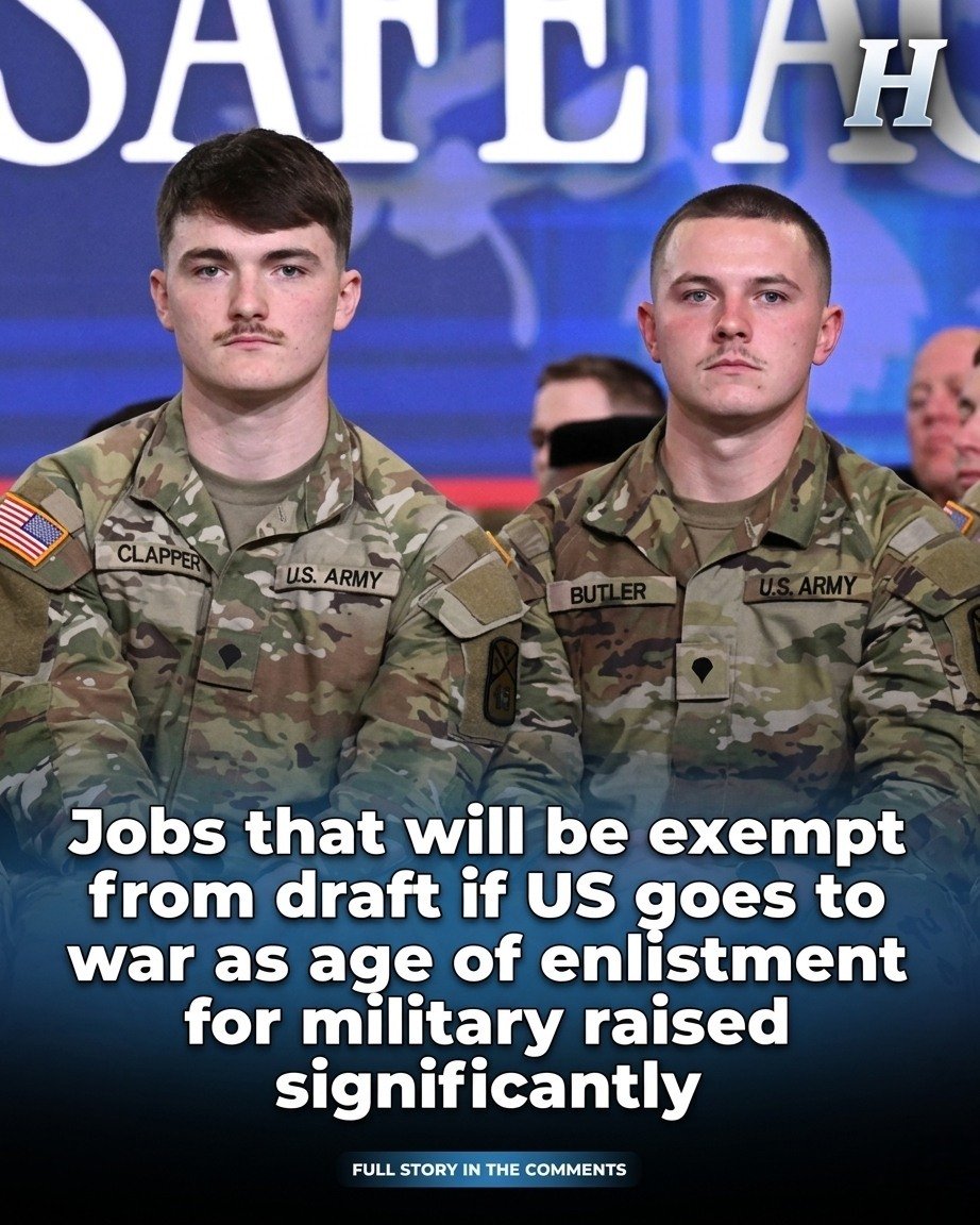 Jobs That Could Be Exempt From A US Military Draft Revealed As Certain Roles Like Ministers, Elected Officials, And Some Essential Workers May Avoid Service While Others With Medical Conditions, Disabilities, Or Strong Religious Objections Could Also Qualify Raising Questions About Who Would Actually Be Called If War Escalates And Conscription Becomes Reality