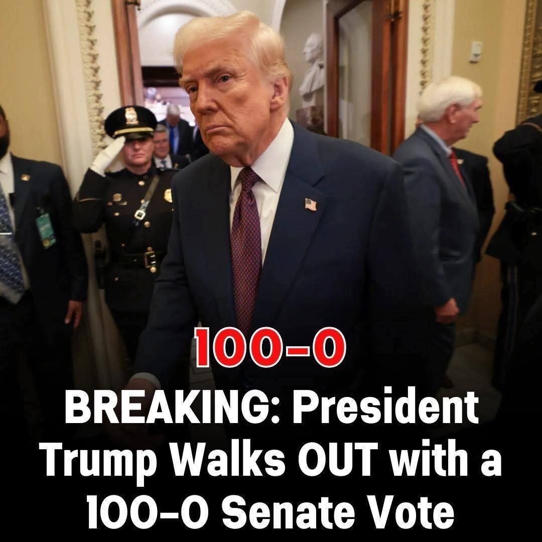 Trump Walks Out With a Shocking 100–0 Vote