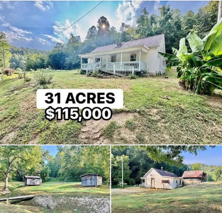 31-Acre Rural Property with Farmhouse in Blaine, Kentucky