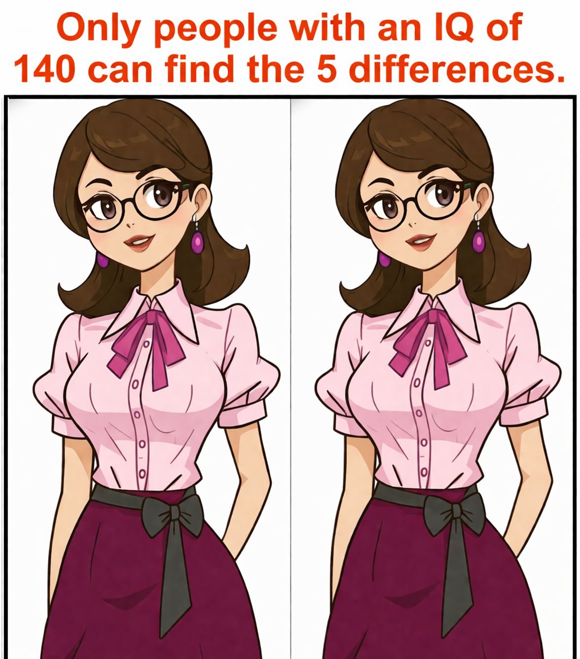 A Tricky Visual Puzzle: Spot the 5 Differences if You Can