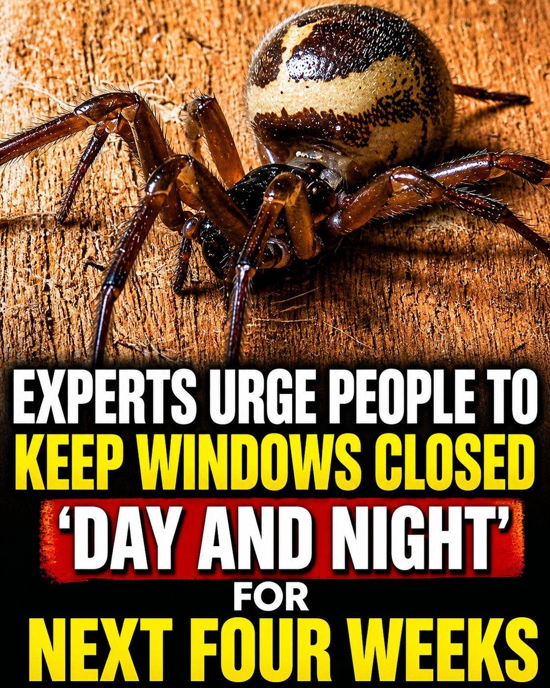 Urgent Warning: Keep Windows Shut to Stop the Spider from Entering Homes