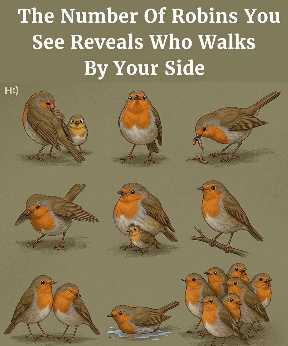 The Number of Robins You See Reveals Who Walks By Your Side Explores Popular Symbolic Beliefs and Spiritual Interpretations Connected to Birds, Coincidences, and Nature Encounters, While Highlighting How People Often Attach Personal Meaning to Everyday Wildlife Sightings, and Why Psychologists Explain That Human Emotion, Memory, and Pattern Recognition Can Influence the Way These Experiences Are Interpreted in Daily Life