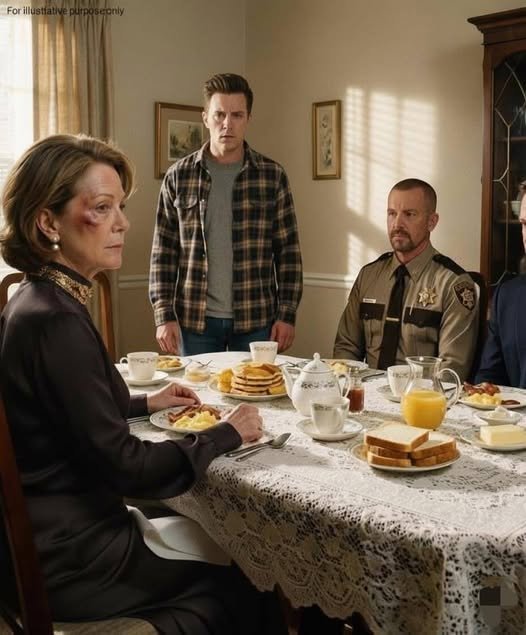 AFTER MY SON HIT ME, I SET THE LACE TABLE, COOKED A SOUTHERN FEAST, AND INVITED WITNESSES TO BREAK THE SILENCE, TURNING A CHRISTMAS SETTING INTO ACCOUNTABILITY, BOUNDARIES, AND CONSEQUENCES, WHERE GOOD CHINA, CALM VOICES, AND A SHERIFF ENDED YEARS OF FEAR AND RECLAIMED DIGNITY FOR A MOTHER WHO CHOSE PROTECTION OVER APOLOGY AND PEACE
